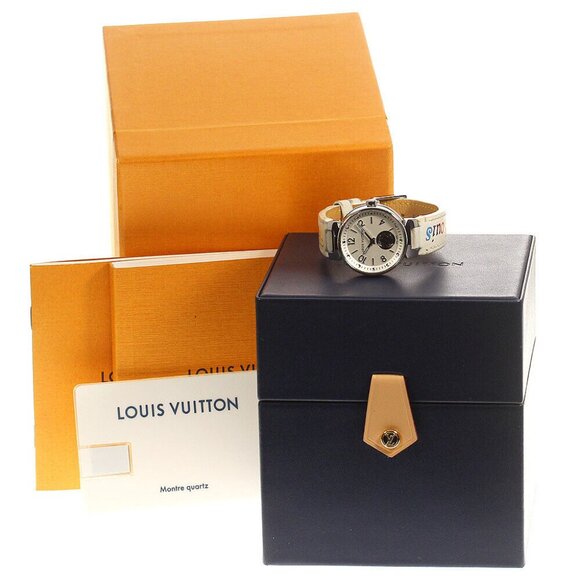 LOUIS VUITTON Tambour Moon Star Q8J10 white Dial Quartz Ladies Watch_777962 - Picture 1 of 7